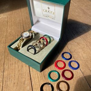 🔴SOLD ON EBAY🔴Vintage Gucci Womens Watch w/ 12 bezel colors